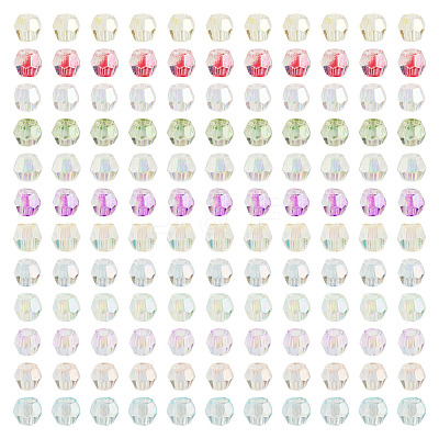 144G 12 Colors Transparent Spray Painted Glass Beads EGLA-TA0013-13-1
