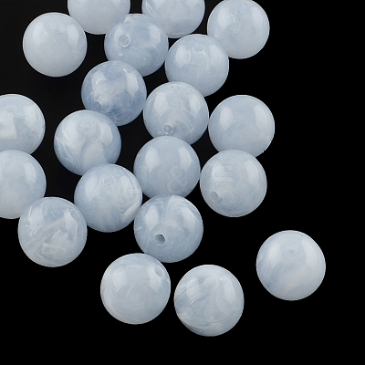 Acrylic Imitation Gemstone Beads OACR-R029-10mm-31-1