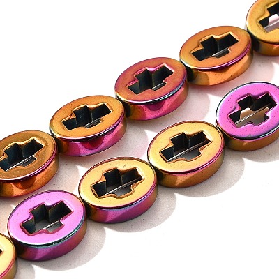 Electroplated Synthetic Non-magnetic Hematite Beads Strands G-L613-Z01-02I-1