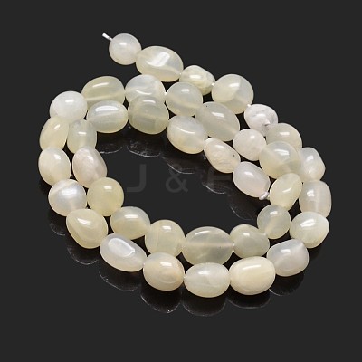 Nuggets Natural White Moonstone Beads Strands X-G-J336-11-1