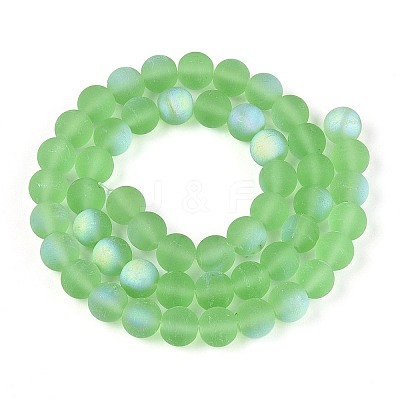 Frosted Transparent Glass Beads Strands LS-GLAA-T032-T8mm-MBB17-1