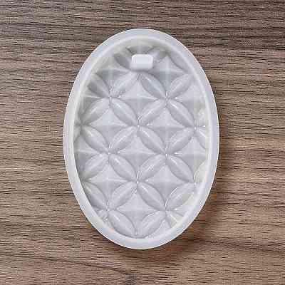 DIY Embossed Flower Pattern Pendant Silicone Molds DIY-G079-01G-1
