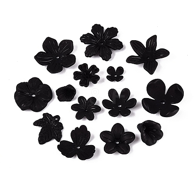 Frosted Acrylic Bead Caps KY-Q004-08B-1