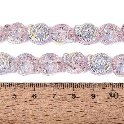 Electroplate Transparent Glass Beads Strands EGLA-Q136-02A-02-1