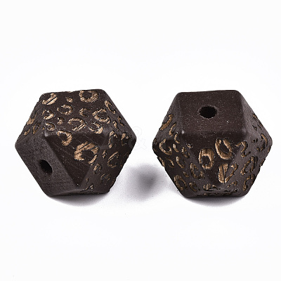 Painted Natural Wood Beads WOOD-T021-51C-M-1
