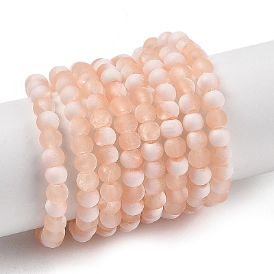 Frosted Crackle Glass Beads X1-GLAA-U001-4mm-M05-1