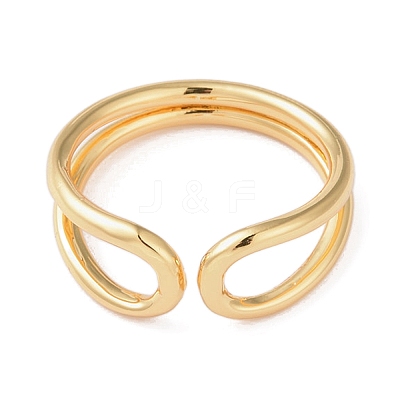 Brass Open Cuff Ring RJEW-R143-01C-G-1
