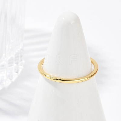Simple Brass Finger Rings for Women RJEW-G343-12G-1