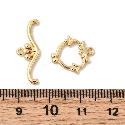 Brass Toggle Clasps KK-P340-44G-1