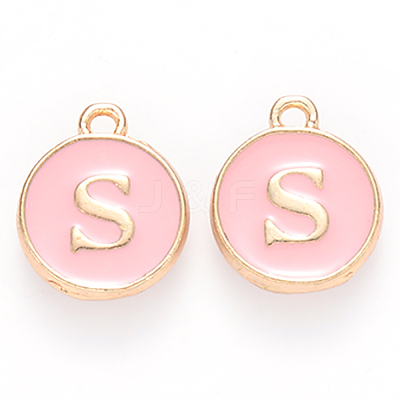 Golden Plated Alloy Enamel Charms ENAM-S118-07S-1