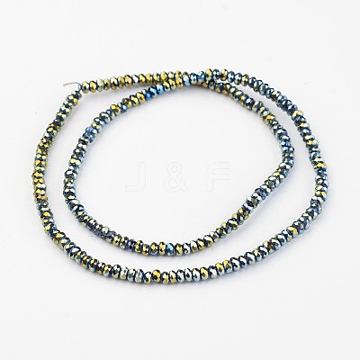 Electroplate Glass Beads Strands EGLA-P018-2mm-F05-1
