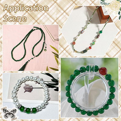 3 Strands Baking Paint Transparent Glass Round Bead Strands DGLA-PA0001-02B-1