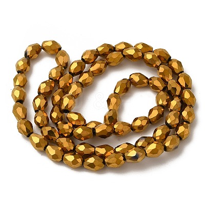 Electroplate Glass Beads Strands X-EGLA-D017-7x5mm-3-1