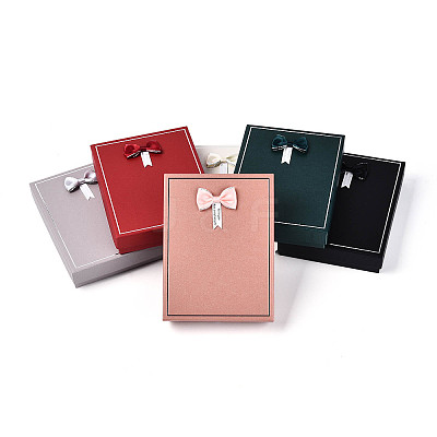 12Pcs 6 Colors Cardboard Jewelry Set Boxes CBOX-N015-02D-1