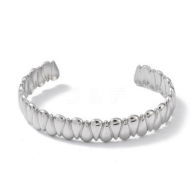 304 Stainless Steel Cuff Bangles for Women LS-BJEW-Z078-13P-1