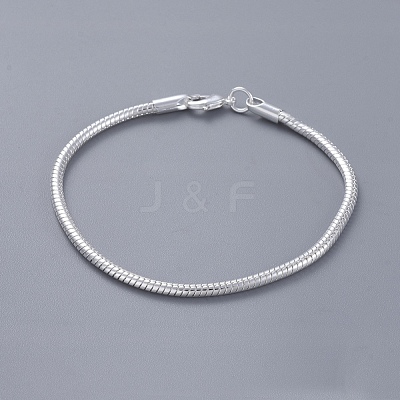 Unisex Brass Snake Chain Bracelets BJEW-BB12548-1