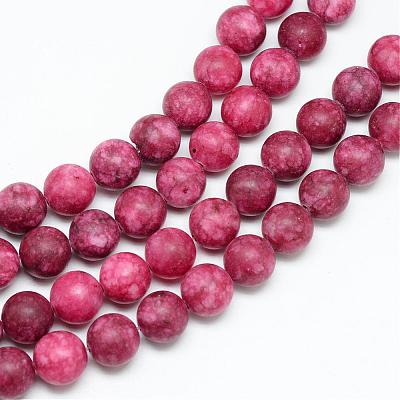 Natural White Jade Bead Strands G-R297-10mm-32-1