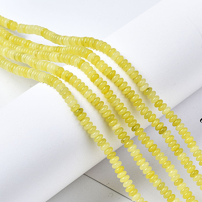 Natural Lemon Jade Beads Strands X-G-S366-115-1