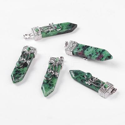 Natural Ruby in Zoisite Big Pendants G-G718-A08-1