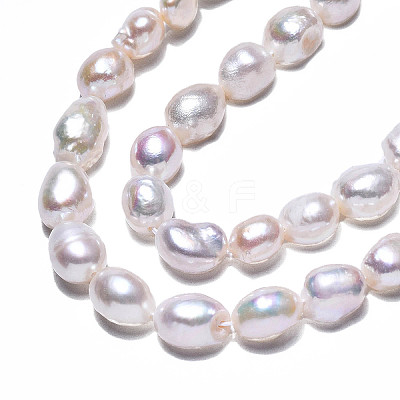 Natural Cultured Freshwater Pearl Beads Strands PEAR-N014-07F-1