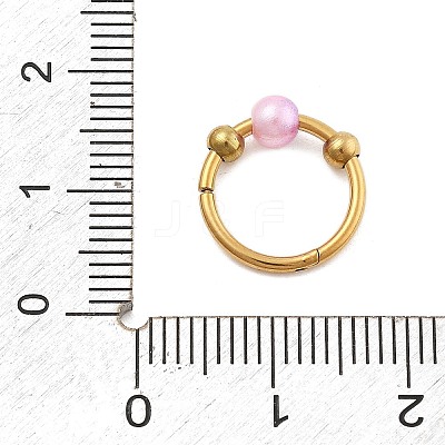 316L Surgical Stainless Steel & Cat Eye Ball Hoop Nose Rings WG275C7-01-1