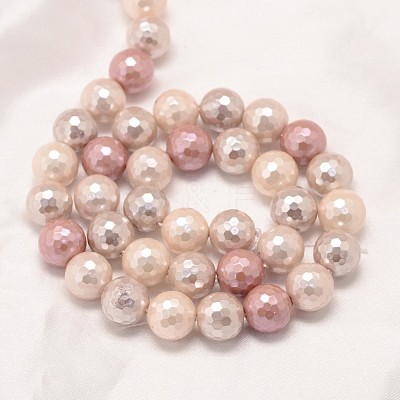 Wholesale Faceted Round Shell Pearl Bead Strands - Jewelryandfindings.com