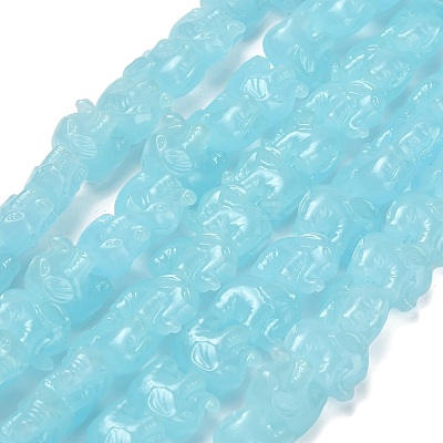 Synthetic Coral Dyed Carved Bead BSHE-H114-04A-1