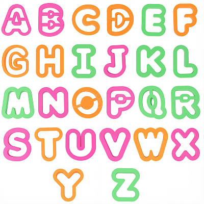 52Pcs 26 Styles Plastic Clay Molds DIY-SC0030-51-1