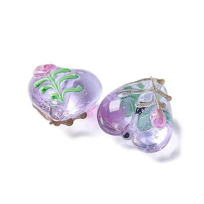 Handmade Transparent Lampwork Beads BLOW-D300-07F-1