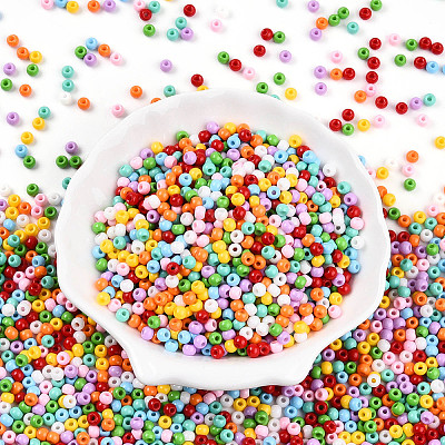 Baking Paint Glass Seed Beads SEED-N007-02C-1