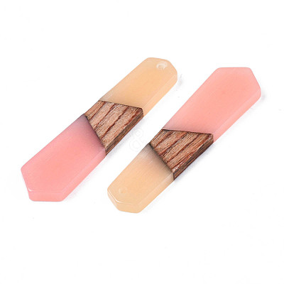 Resin & Walnut Wood Pendants RESI-N025-020-1