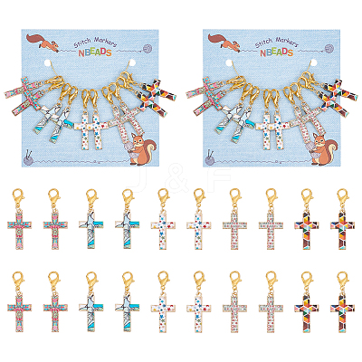 Religion Theme Cross Stitch Markers HJEW-AB00186-1