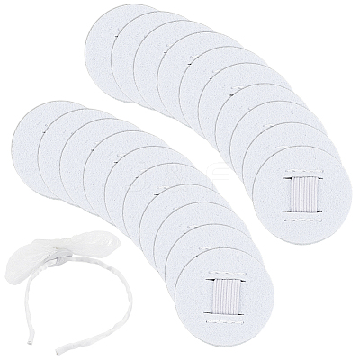 20Pcs Felt Hair Band Pads DIY-BC0015-58B-1