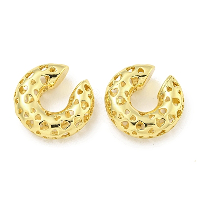 Hollow Brass Cuff Earrings EJEW-C104-021G-1