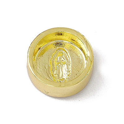 Real 18K Gold Plated Brass Enamel Beads KK-A170-02G-M-1