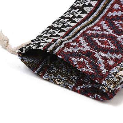 Ethnic Printed Polycotton Drawstring Storage Bags FB-CBA307F-01F-1