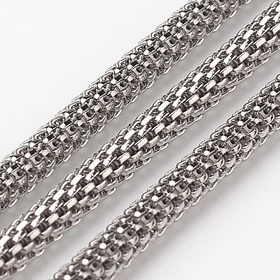 Non-Tarnish 3.28 Feet 304 Stainless Steel Mesh Chains X-CHS-K001-07-1