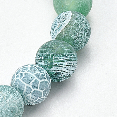 Natural Weathered Agate Beaded Stretch Bracelets BJEW-Q692-01H-1