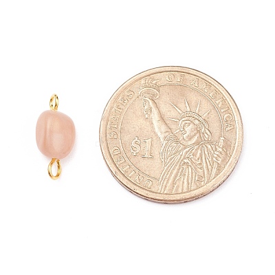 Natural Moonstone Links Connectors PALLOY-JF01073-05-1