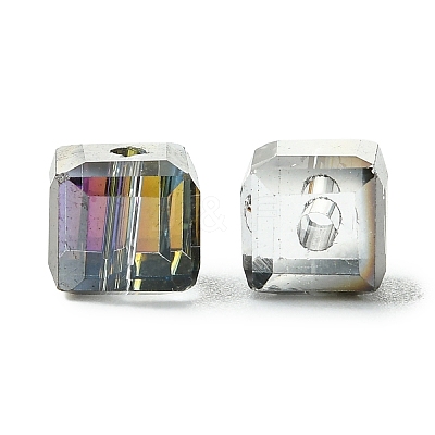 100Pcs Transparent Electroplate Glass Beads GLAA-K064-08A-HP01-1