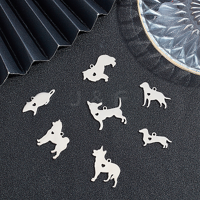 304 Stainless Steel Pendants STAS-SC0001-64P-1