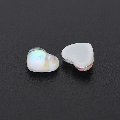 Translucent Electroplated Glass Cabochons EGLA-T026-002-1