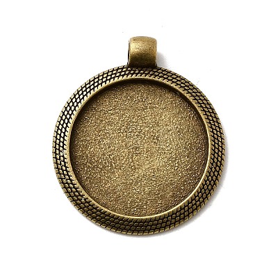 Vintage Tibetan Style Alloy Pendant Cabochon Bezel Settings LS-TIBEP-M018-102AB-NF-1