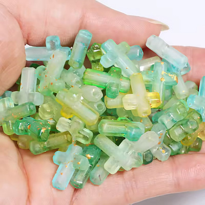 100Pcs Gradient Color Transparent Acrylic Beads OACR-FP0001-35-1