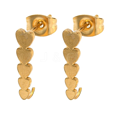 Ion Plating(IP) 304 Stainless Steel Stud Earring Findings STAS-H180-11G-1