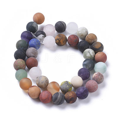 Natural Mixed Gemstone Beads Strands G-F668-09-10mm-1