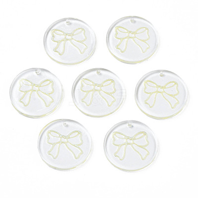 Transparent Resin Pendants RESI-N030-006B-1