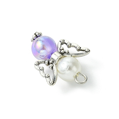 Imitation Pearl Acrylic Pendants PALLOY-JF02624-03-1