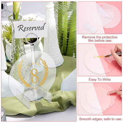 Acrylic Blank Table Signs DIY-WH0019-96-1