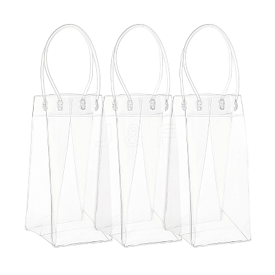 Valentine's Day Transparent PVC Plastic Bag with Handle ABAG-BC0001-20-1